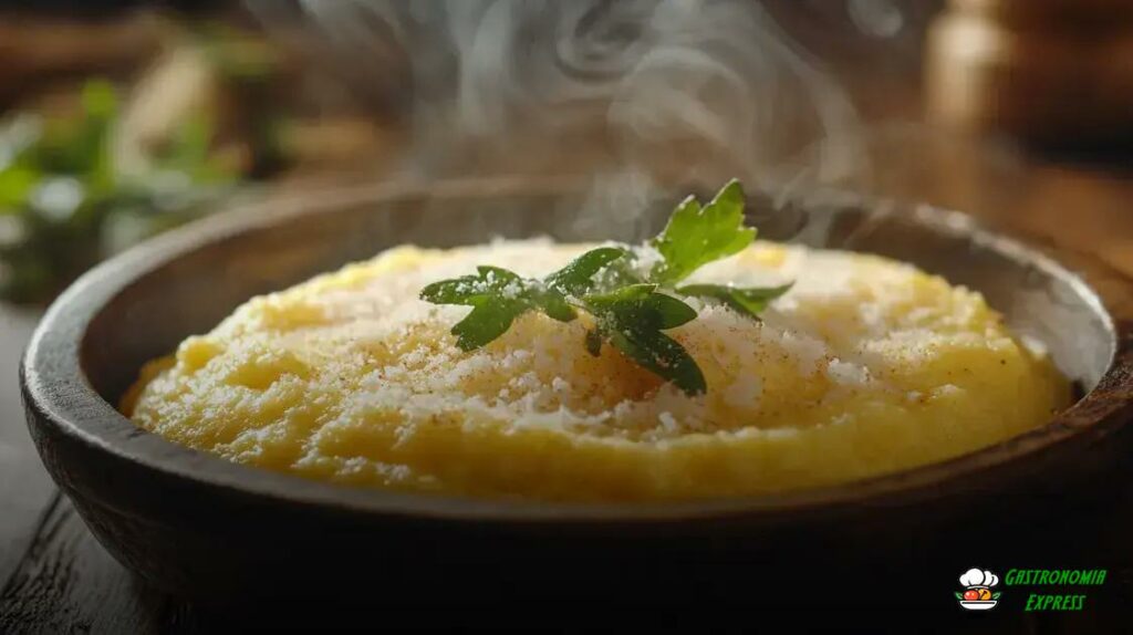 Polenta Cremosa com Queijo Parmesão