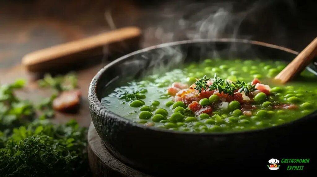 Sopa de Ervilha com Bacon e Ervas