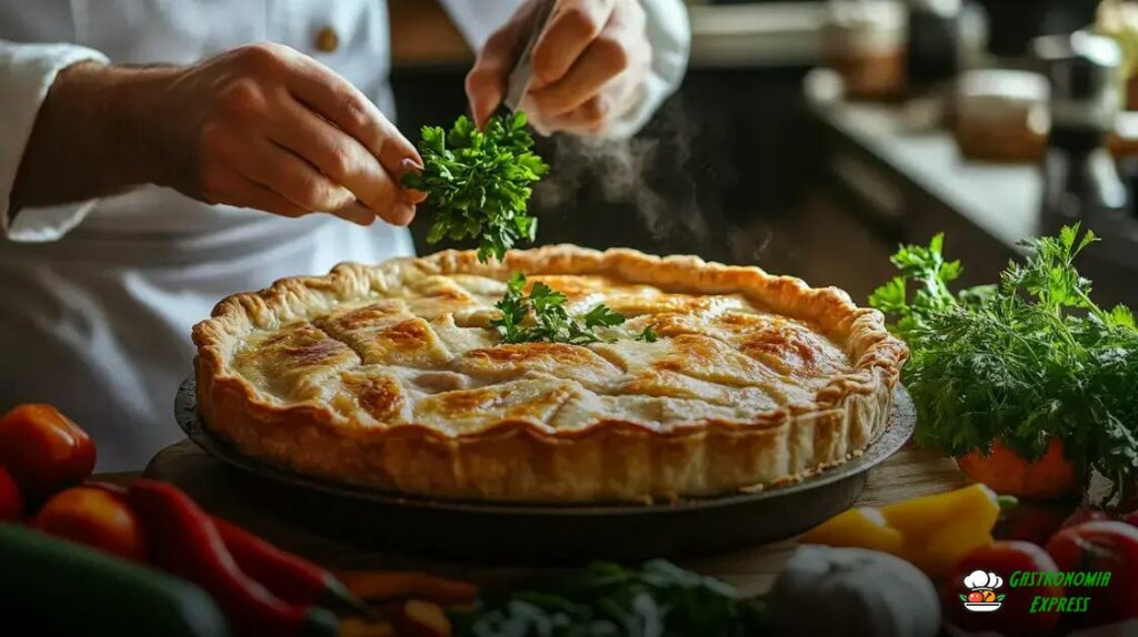 Torta de Frango Cremosa com Massa Crocante